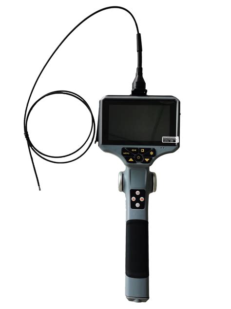 Flexible Industrial Borescope With Inch Display Tungsten Braided