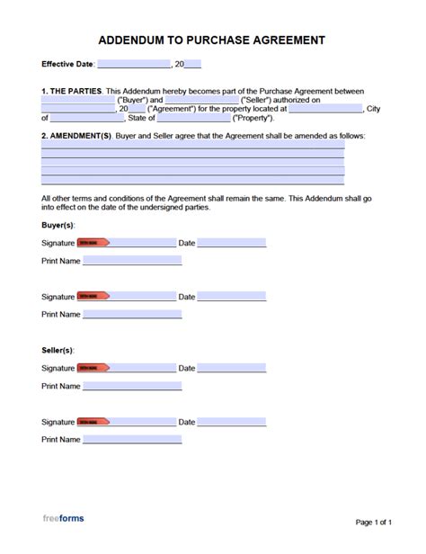 Residential Purchase Agreement Addenda And Disclosures