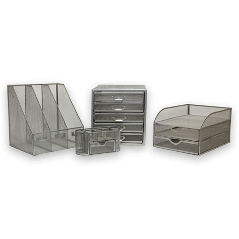 Wire Mesh Office Stationery Osco Wiremesh Office Set Silver