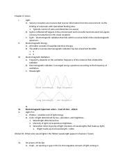 Chapter 6 PSB 3002 Docx Chapter 6 Vision I II III IV V Light