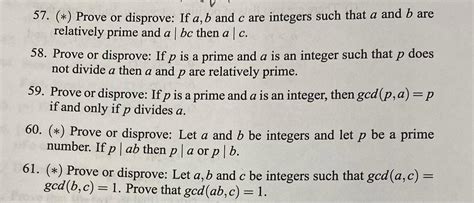 Solved Prove Or Disprove If A B And C Are Integers Chegg