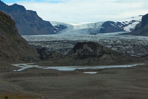 View Of The Glacier Skaftafellsj Kull In Skaftafell National Park On