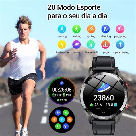 Relógio inteligente Smartwatch Blulory Glifo ne Esportivo gps de