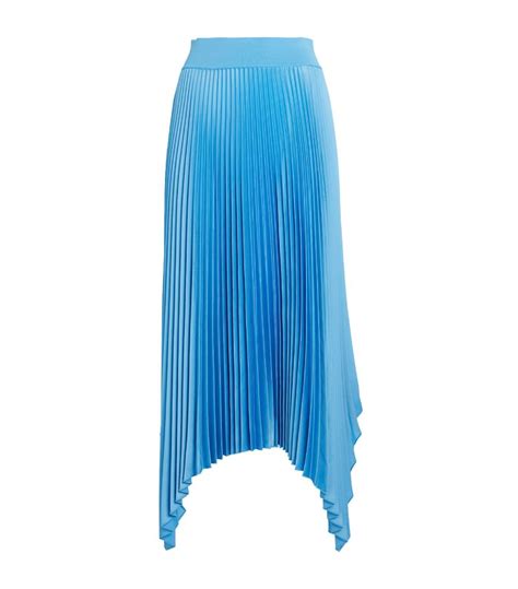 Womens Joseph Blue Pleated Ade Midi Skirt Harrods Uk