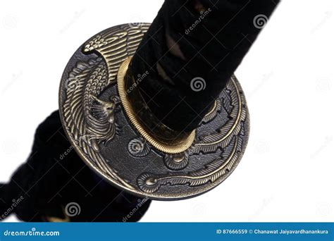 Tsuba Hand Guard Of Japanese Sword Stock Image Image Of Edge East