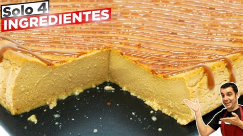 Postre 4 Ingredientes Dulce De Leche Golosolandia Recetas Y Vídeos De Postres Y Tartas