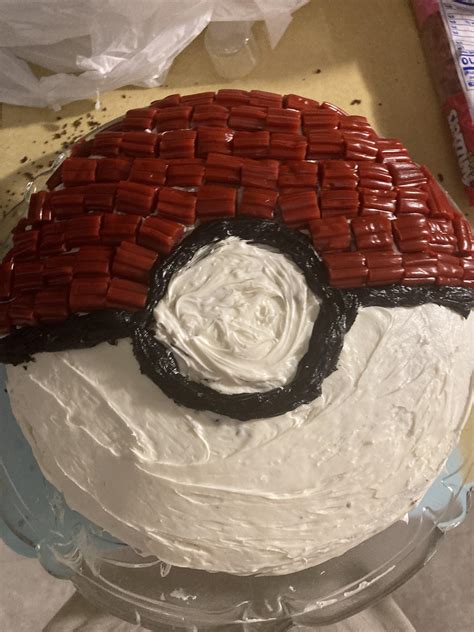 To Make A Pokeball Cake For My Brothers Birthday Therewasanattempt