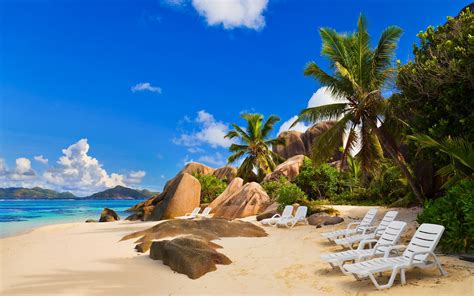 Bakgrundsbilder strand Palmer himmel ö kust tillflykt koppla av