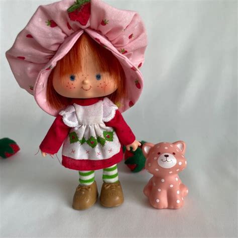 Strawberry Shortcake Doll With Custard Cat Pet Vintage Etsy