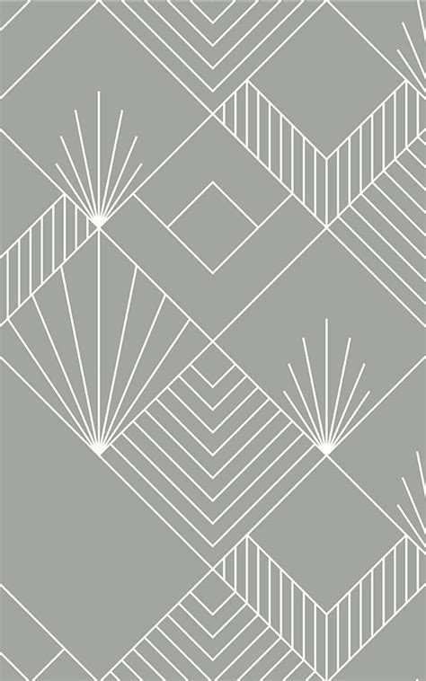 Grey Geometric Lines And Squares Wallpaper Mural Hovia Uk Art Deco