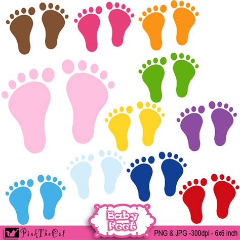 Colorful Feet Clipart