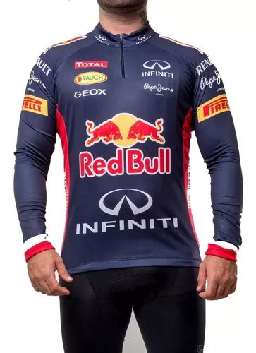 Camisa Ciclismo Manga Longa Red Bull Scape Parcelamento Sem Juros