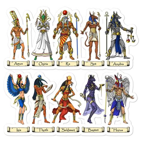 Ancient Egyptian Gods Sticker Egyptian Mythology Decals Egyptian ...