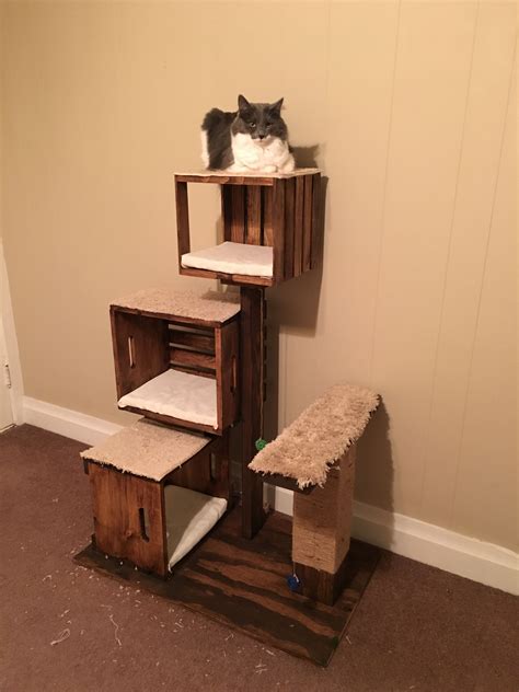 Diy Cat Tree Casita Para Gatos Muebles Para Gato Muebles Para Mascotas