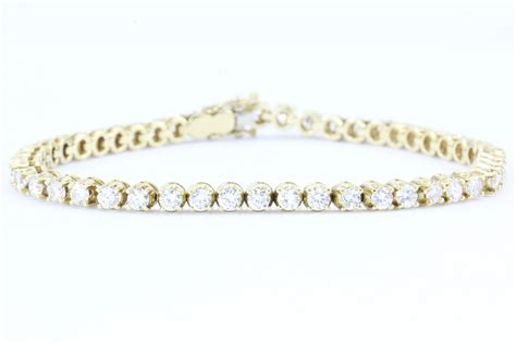 3 Carat Diamond 14k Gold Tennis Bracelet — Queen May