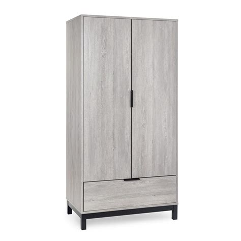 Bali Door Drawer Wardrobe Grey Oak Julian Bowen Limited