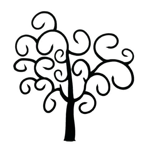 Swirly Tree Clip Art Clipart Best