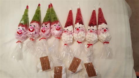 Santa And Elf Sweet Cones Christmas Sweet Cones Christmas Candy Ts Homemade Christmas Ts