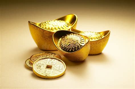 Gold Sycee ingot stock photo. Image of weight, orange - 27150690