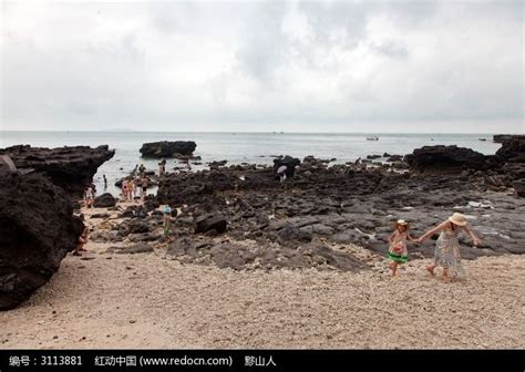 涠洲岛 火山岩形成的海滩高清图片下载红动中国