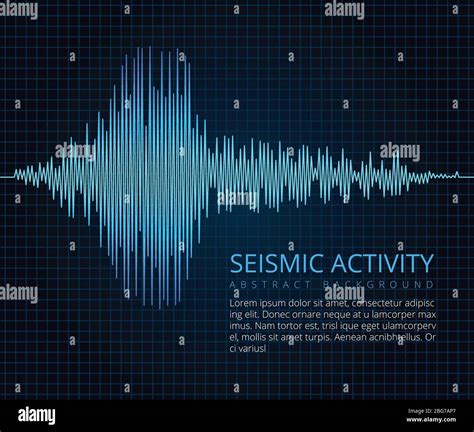 Earthquake Frequency Wave Graph Seismic Activity Vector Abstract