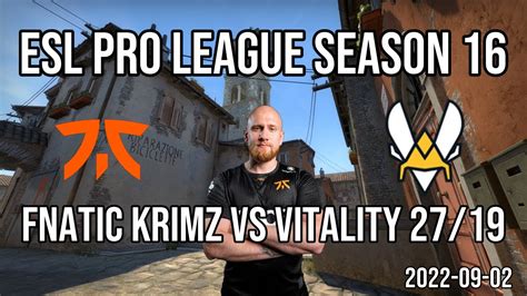 Csgo Pov Fnatic Krimz Vs Vitality Inferno Youtube