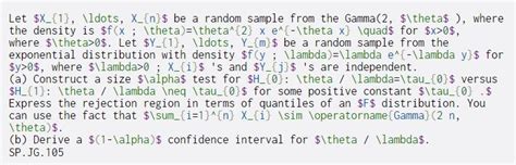 Solved Let X 1 Ldots X N Be A Random Sample From Chegg