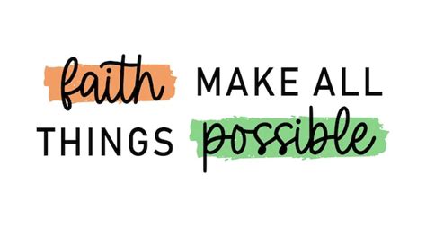 Premium Vector Faith Make All Things Possible Motivation Quote Slogan