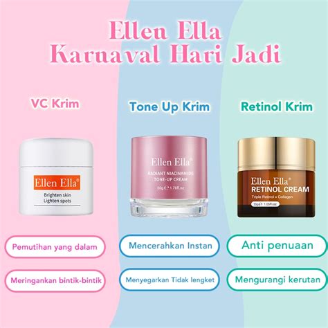 Jual ELLEN ELLA Upgrade Retinol Collagen Cream 30g Vitamin C Krim