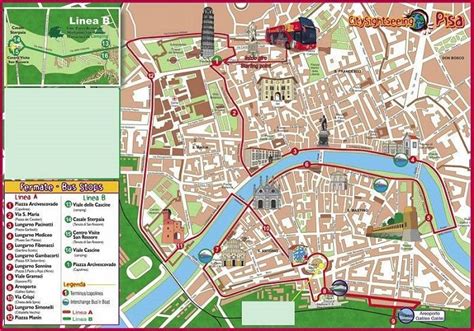 Pisa Attractions Map FREE PDF Tourist City Tours Map Pisa 2023