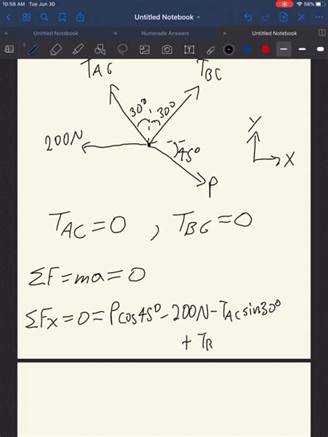 Solved Two Cables Are Tied Together At C And Loaded As Shown Determine