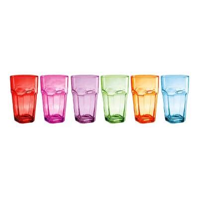 Juego Glazé 6 Vasos de Colores de 400 ml Orbit Walmart