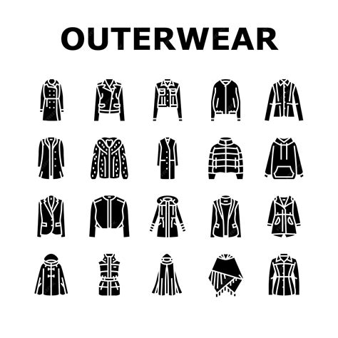 Premium Vector Outerwear Female Clothes Girl Icons Set Vector