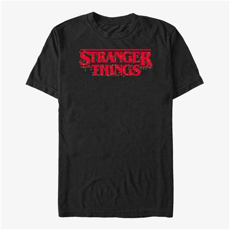 Merch Netflix Stranger Things Christmas Lights Logo Mens T Shirt