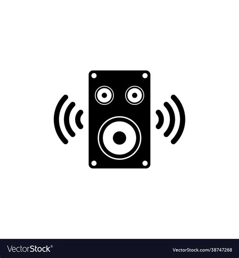 Speaker Icon Design Template Isolated Royalty Free Vector