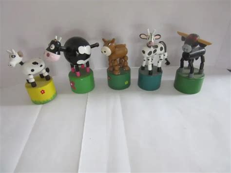 WAKOUWA PUSH PUPPET Lot De 15 Vaches En Bois EUR 10 00 PicClick FR