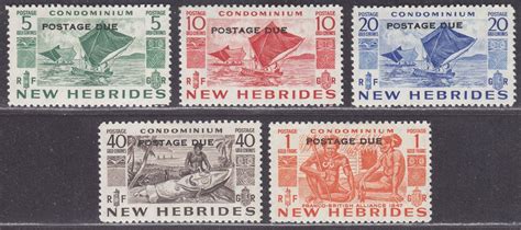 New Hebrides Qeii Postage Due Overprint Set Mint Sgd D Cat