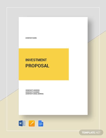 Investment Proposal 21 Examples Format Pdf Examples