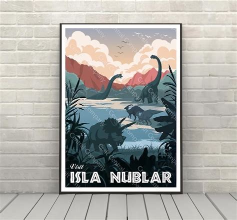 Jurassic Park Visit Isla Nublar Poster Jurassic Park The Ride Jurassic