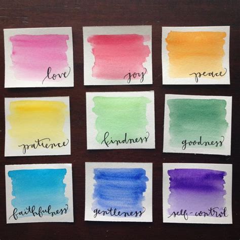 Hand Lettered Original Watercolor Scripture Fruits Of The Spirit Art