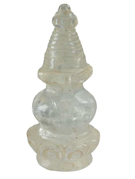 Stupa Bouddhiste Tib Tain Cm Cristal Quartz N Pal