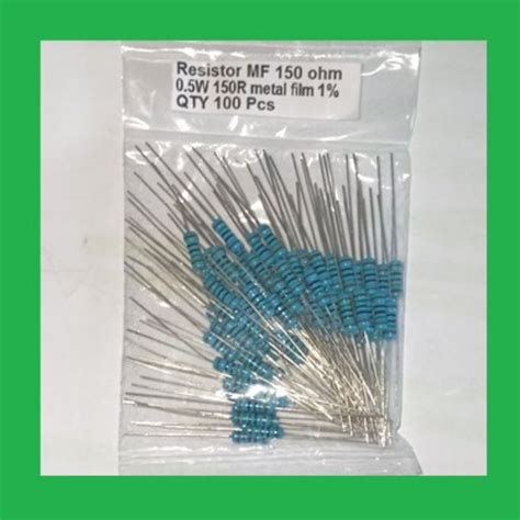 Jual Qty Pcs Resistor Mf Ohm W R Metal Film Persen Di