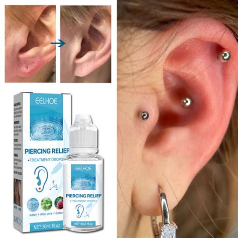 EELHOE Ear Hole Cleaning Solution Ear Care Liquid Ear Piercing Care