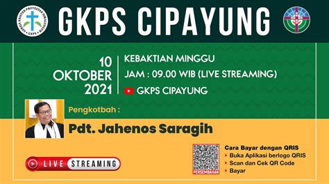 🔴 Live Ibadah Minggu Gkps Cipayung 10 Oktober 2021 Youtube