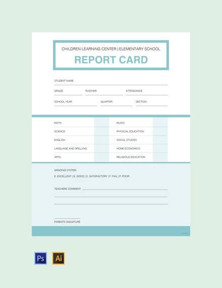 Free 38 Sample Report Card Templates In Pdf Word Excel Pages