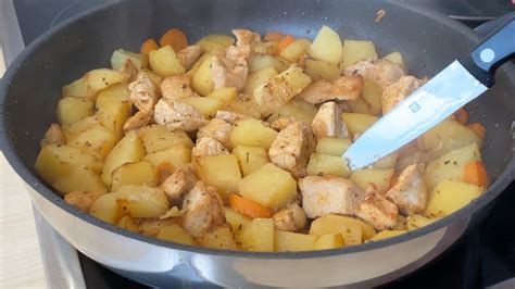 Самый простой и вкусный рецепт! Картофель с куриной грудкой на ...