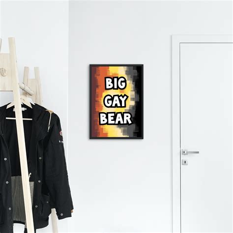 Big Gay Bear Art Bear Flag Artwork Hairy Guy Lover Older Bears For