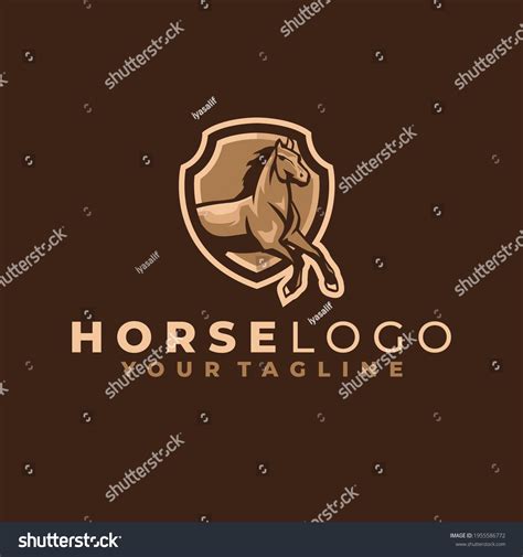 Horse Mascot Logo Design Template Stock Vector (Royalty Free ...