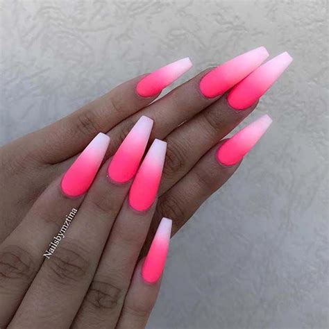 65 Fun Ways To Wear Ballerina Nails Stayglam Ombre Acrylic Nails Long Nail Designs Pink