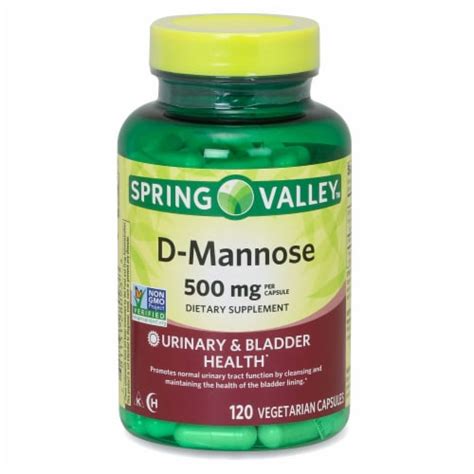 Spring Valley D Mannose 500 Mg Veg Capsules 120 Count 120 Capsules